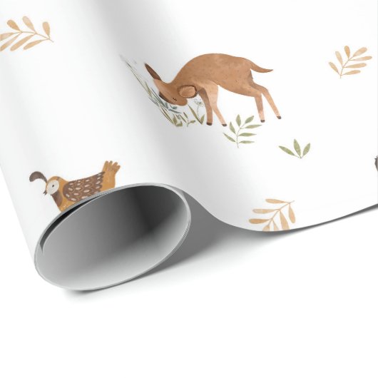 Kindergeschenk Niedlicher Bärenwald Geschenkpapier (Rolleneckpunkt)