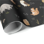 Kindergeschenk Niedlicher Bärenwald Geschenkpapier (Rolleneckpunkt)