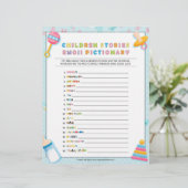 Kindergeschichte [Baby Basics Blue] Briefbogen (Stehend Vorderseite)