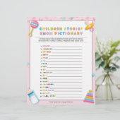 Kindergeschichte Emoji Pictionary [Baby Basics Pin Briefbogen (Stehend Vorderseite)