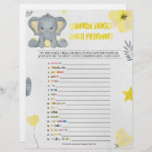 Kindergeschichte Emoji Pictionary [Baby Elephant] Briefbogen (Vorne/Hinten)