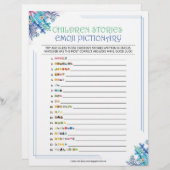 Kindergeschichte Emoji Pictionary [Blauflora] Briefbogen (Vorne/Hinten)