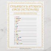 Kindergeschichten Pictionary [Goldene Glitzern] Briefbogen (Vorderseite)