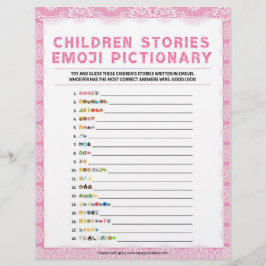 Kindergeschichten - Pictionary [Luxury Lace [Pink] Briefbogen