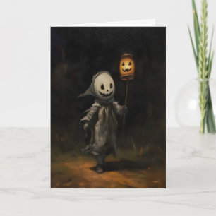 Kindergespenst Halloween-Ölgemälde, Dark Academia Karte