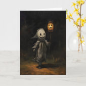 Kindergespenst Halloween-Ölgemälde, Dark Academia Karte (Gelbe Blume)