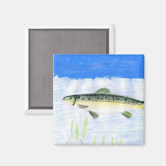 Kindergewinner: Forelle Magnet (Vorderseite/Rückseite)