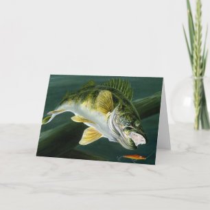Kindergewinner-Kunstwerk: walleye Feiertagskarte