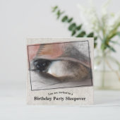 Kindergewohntes Geburtstag Siam Kitten Sleepover Einladung (Stehend Vorderseite)