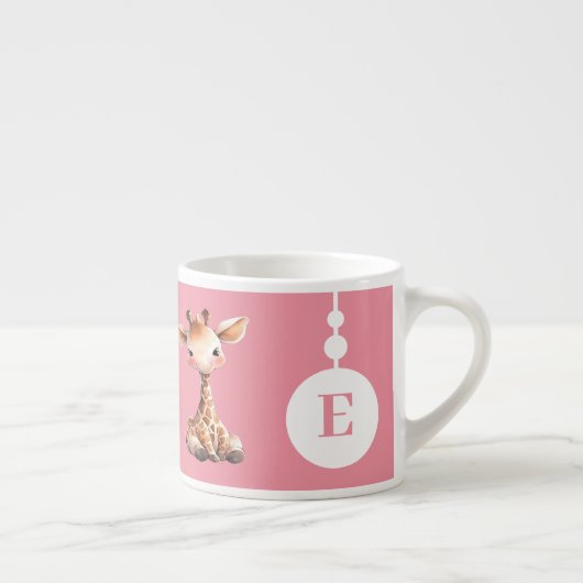 Kindergiraffe Tasse personalisierter Name Rosa (Rechts)