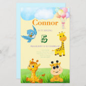 Kindergiraffe zum Geburtstag (Vorne/Hinten)