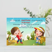 KinderGolf-Einladung Einladung (Stehend Vorderseite)