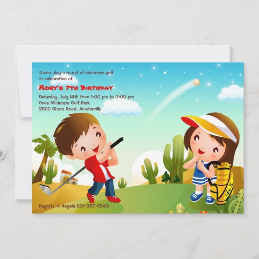 KinderGolf-Einladung Einladung (Vorderseite)