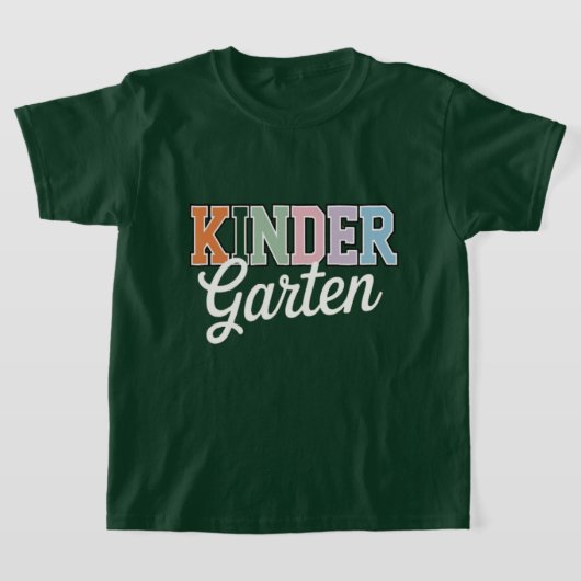 Kindergrten – Colorful Back to School Design T-Shirt (Ablage )