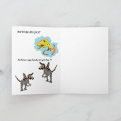 Kindergrußkarte : Dinosaurier Karte (Innenseite)