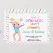 Kindergymnastik-Party Einladung (Vorne/Hinten)