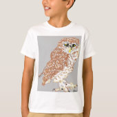 Kinderhähne TAGLESS® T - Shirt Gepunktet Owl (Vorderseite)