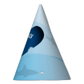 Kinderhaifisch-Geburtstags-blauer Herz-Ozean Partyhütchen (Rechts)