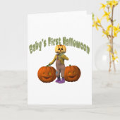 KinderHalloween Karte (Gelbe Blume)