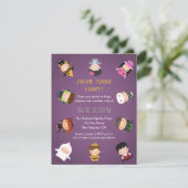 Kinderhalloween-Kostüm-Geburtstags-Party Einladung (Stehend Vorderseite)