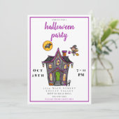 KinderHalloween-Party im Spuk Haus Einladung (Stehend Vorderseite)