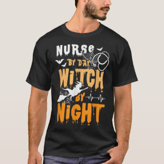 Kinderhecht an Tag Hexe an Nacht Feuerstein Hexe T-Shirt