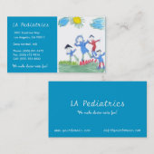 Kinderheilkunde-Himmel-Blau W/B Visitenkarte (Vorne/Hinten)