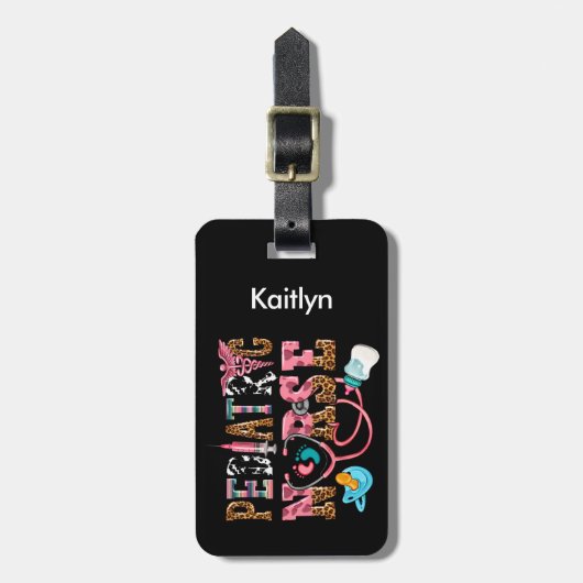 Kinderheilkunde Südwesttypografie Gepäckanhänger (Vorderseite vertikal)