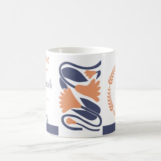 Kinderheilkunde und Blüte: Personalisiertes Monogr Kaffeetasse (Mittel)