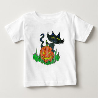Kinderhemd - Halloween Kitty & Pumpkin Baby T-shirt