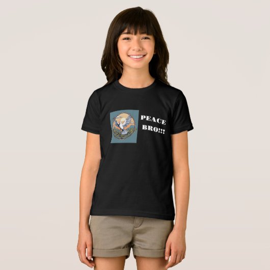 Kinderhemd mit Friedenssymbol Tri-Blend Shirt (Vorderseite Voll)