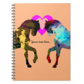 Kinderherzen und -pferd personalisiert notizblock (Vorderseite)