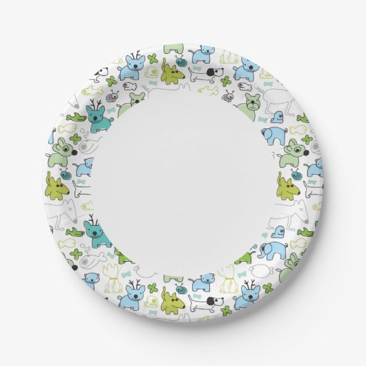 Kinderhintergrund Pappteller (Vorderseite)