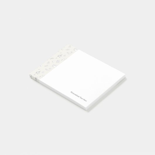 Kinderhintergrund Post-it Klebezettel (angewinkelt)