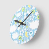Kinderhintergrund Runde Wanduhr (Winkel)