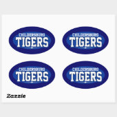 Kinderhochschule; Tiger Ovaler Aufkleber (Blatt)