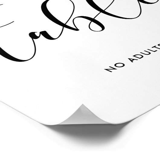 Kinderhochzeitszeichen Poster (Ecke)