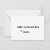 Kinderhockey-Valentinenkarte Mitteilungskarte (Rückseite)