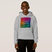 Kinderhoodies Vorlage Hinzufügen Foto Text Kinder Hoodie (Vorne ganz)