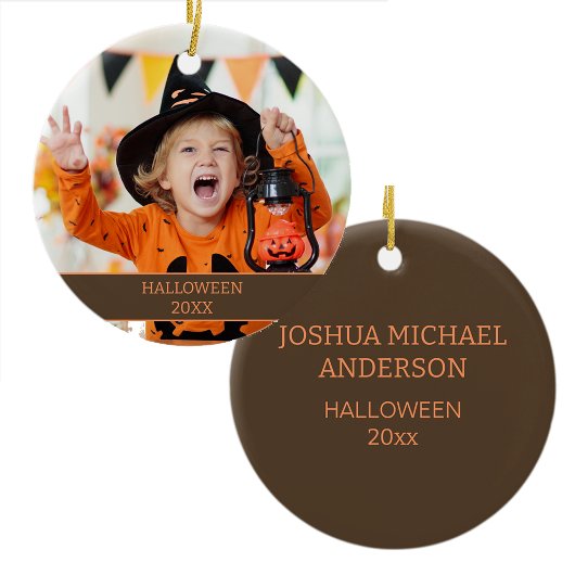 KinderhornHalloween Foto Datum Keramik Ornament