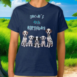 Kinderhund Dalmatiner Geburtstagsparty T-Shirt