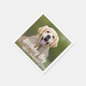 Kinderhund Geburtstagspartei Custom Pet Foto Serviette (Ecke)