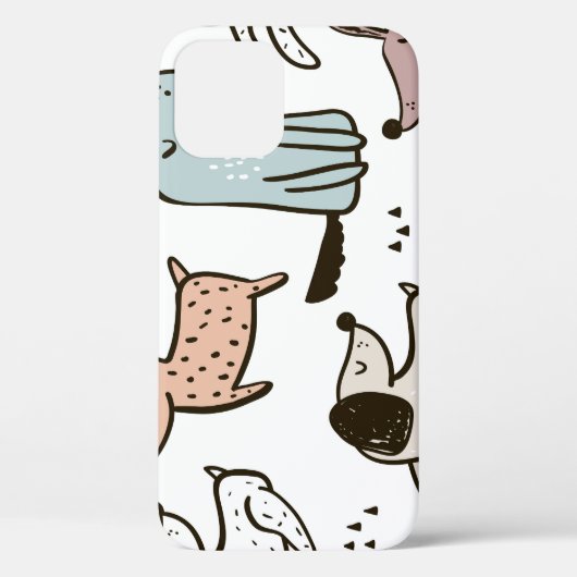 Kinderhunde, handgezeichnet, trendy Muster. Case-Mate iPhone Hülle (Rückseite)