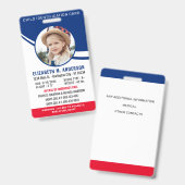 Kinderidentifizierung Personalisiert Modernes Foto Ausweis (Vorder- & Rückseite)