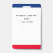 Kinderidentifizierung Personalisiert Modernes Foto Ausweis (Rückseite)