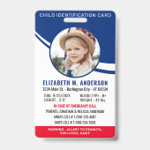 Kinderidentifizierung Personalisiert Modernes Foto Ausweis (Vorderseite)