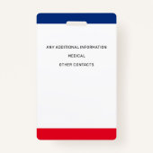 Kinderidentifizierung Personalisiert Modernes Foto Ausweis (Rückseite)