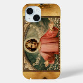 KINDERJESUS MIT ANGELN, braunes Pergament Case-Mate iPhone Hülle (Rückseite)