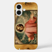 KINDERJESUS MIT ANGELN, braunes Pergament Case-Mate iPhone Hülle (Rückseite)