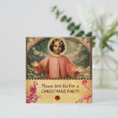 KINDERJESUS MIT ANGELN, Pergament Einladung (Stehend Vorderseite)